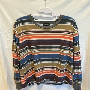 Originality Multi-colored striped long sleeve shirt, size small